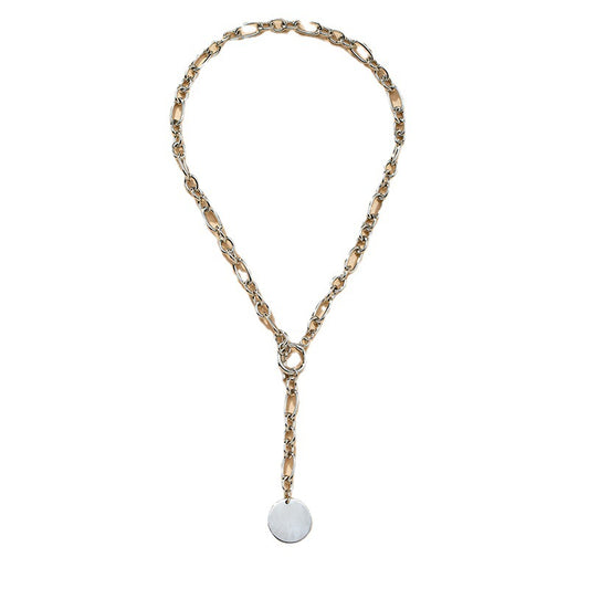 Trendy Vienna Verve Metal Pendant Necklace with OT Chain - Fashion Clavicle Jewelry