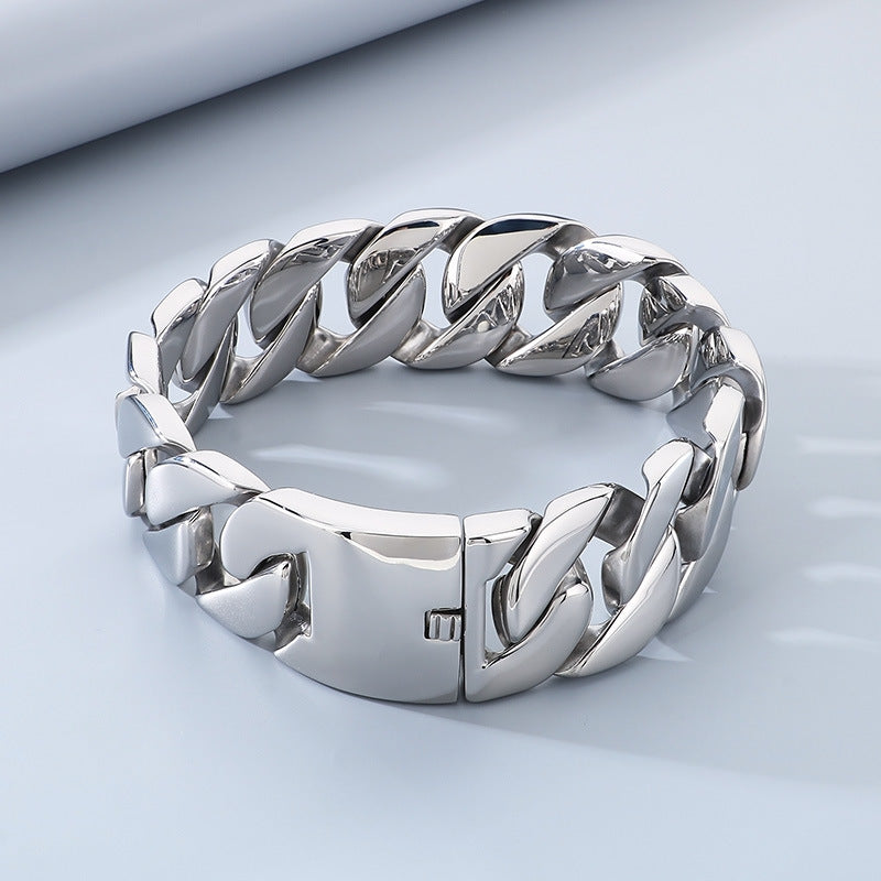 Planderful Cuban Chain Necklace 43mm Thick Unisex Glossy