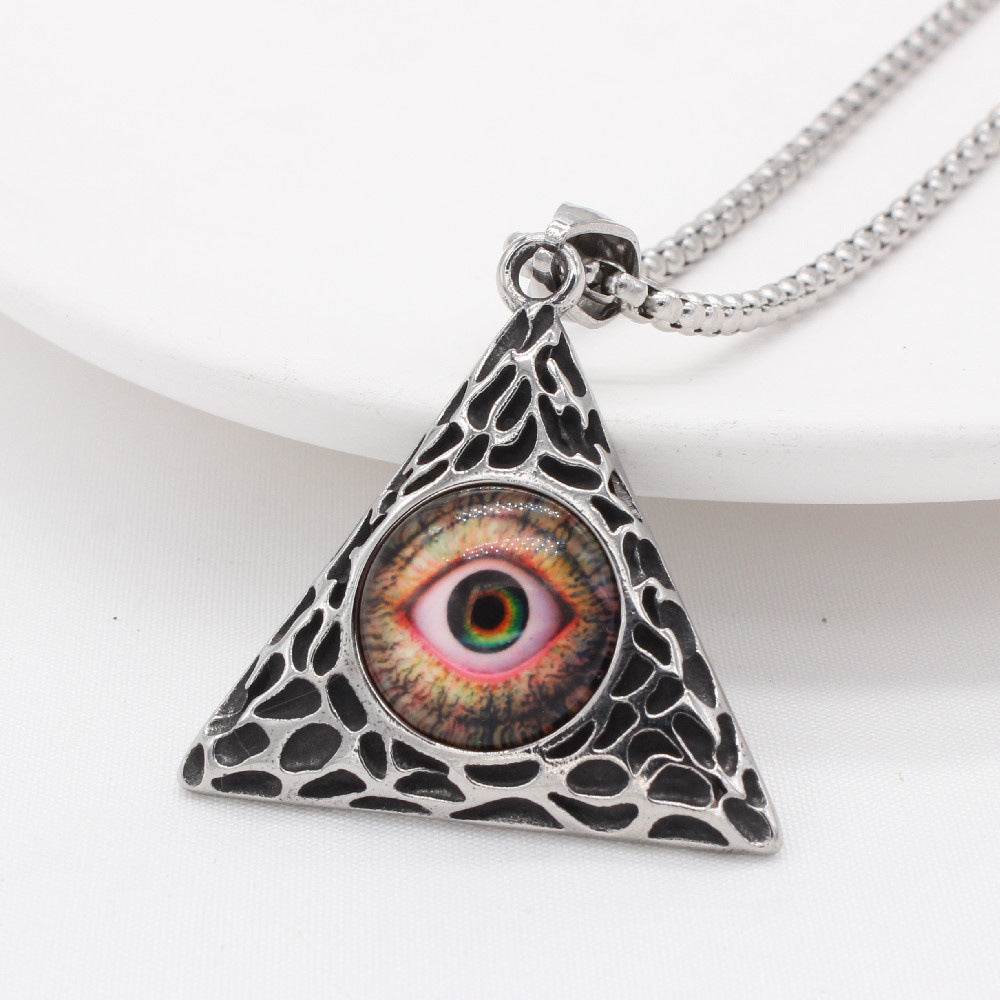 Freemason Pyramid Pendant Titanium Steel For Men And Unisex Planderful Everyday Genie Protection