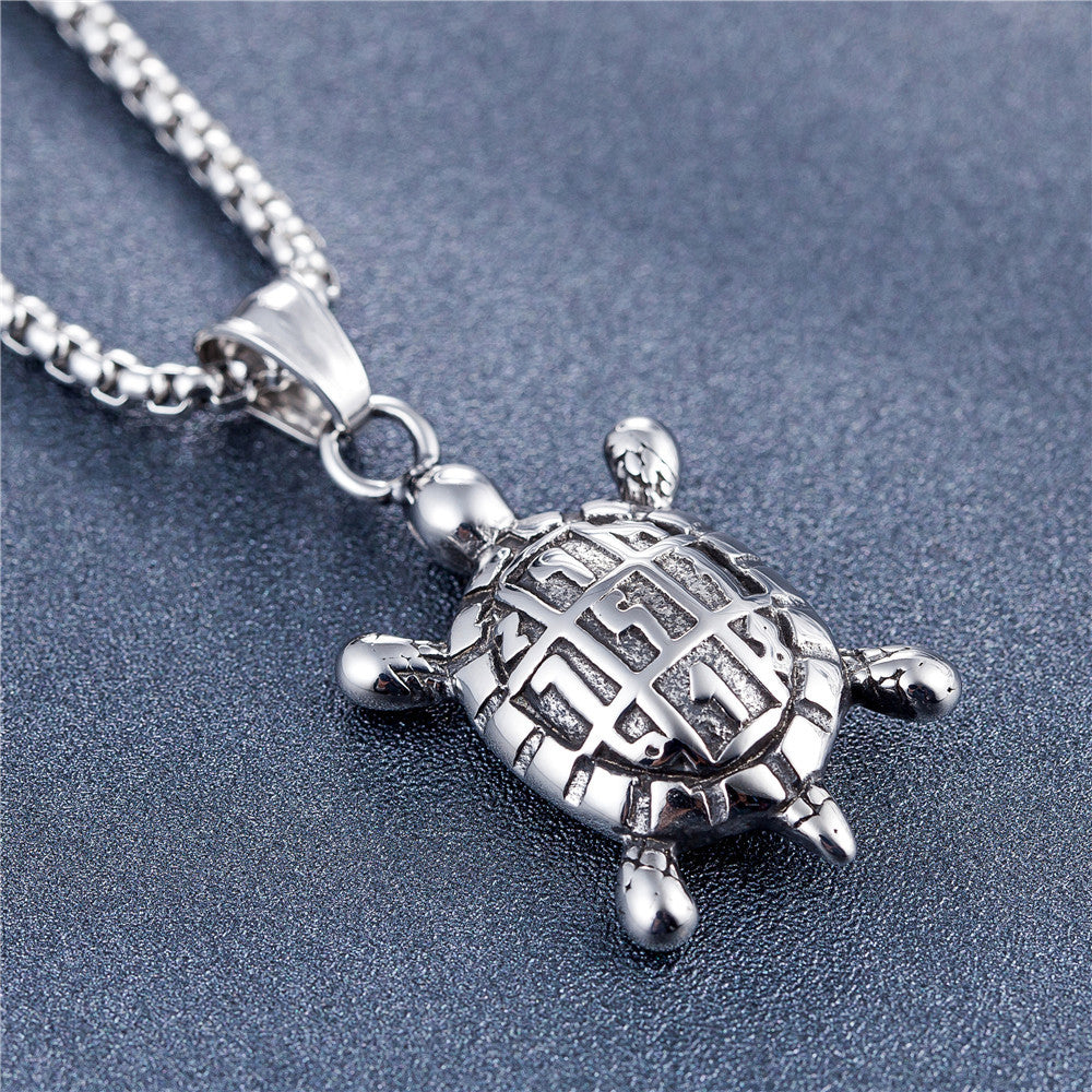 Planderful Turtle Pendant Titanium Steel Unisex Accessory From Everyday Genie Collection Protective Charm