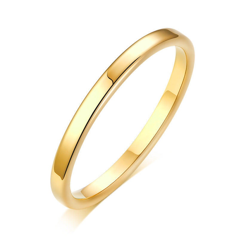 Titanium Steel Japan and Korea Simple Smooth Surface Ring