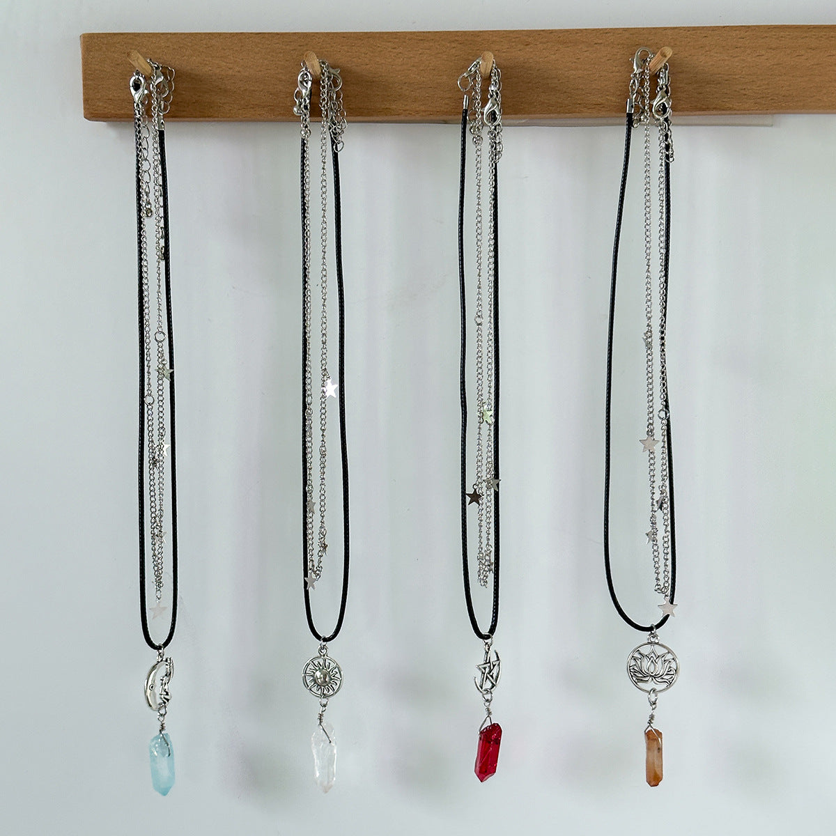 European and American Cross Border Jewelry with Crystal Eyes and Rice Bead Necklace for Women