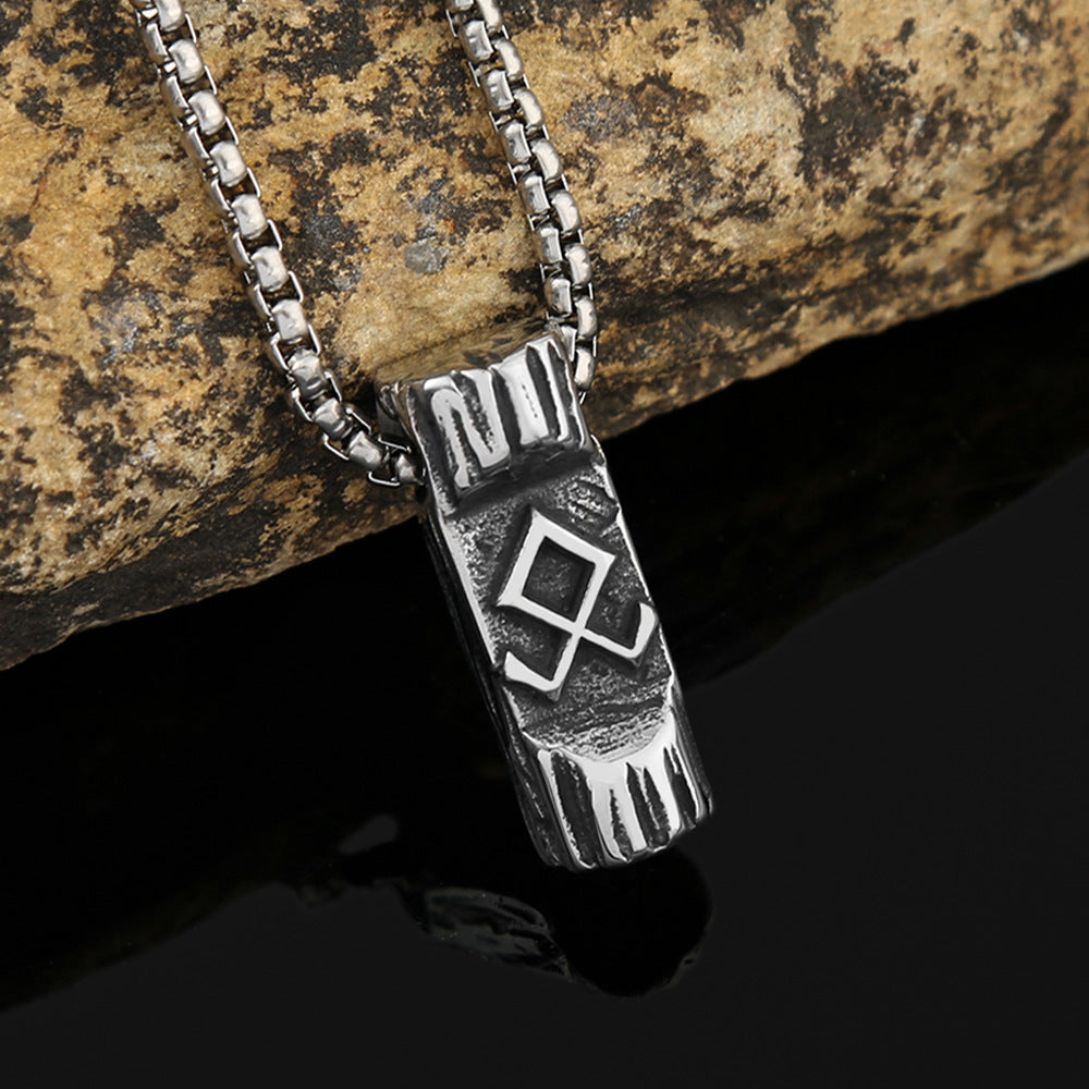European And American New Stainless Steel Viking Rune Pendant