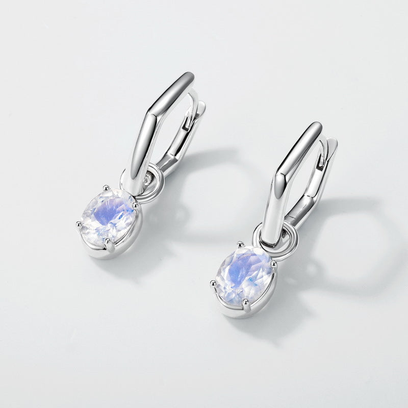 Planderful Everyday Genie Earrings – Elegant, Versatile Blue Moonlight Silver