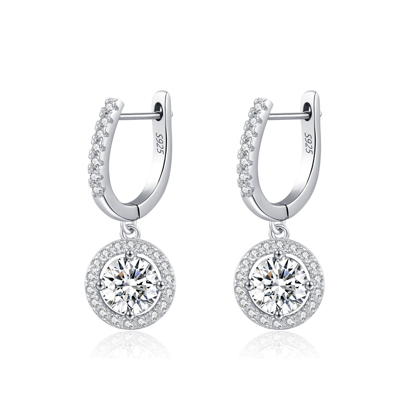 Planderful Moissanite Sparkling Earrings – Bright and Dazzling Full Circle Design