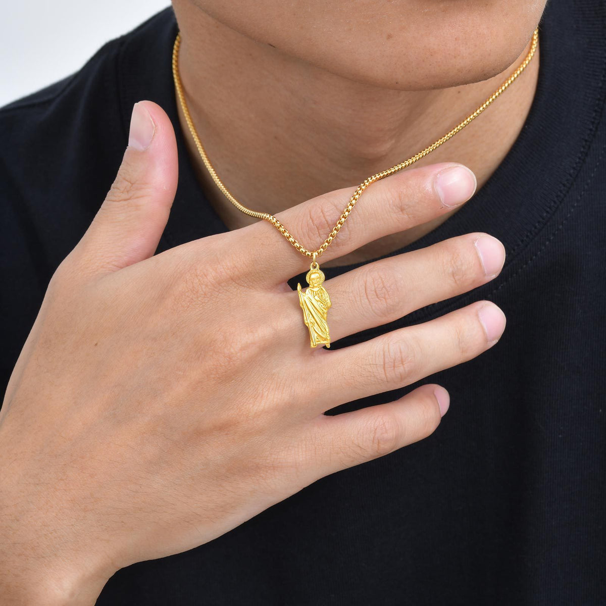 Modern Gold-Tone Stainless Steel Necklace