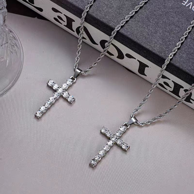 Planderful Jewelry Titanium Steel Cross Necklace For Women And Men Light Luxury Everyday Accessory