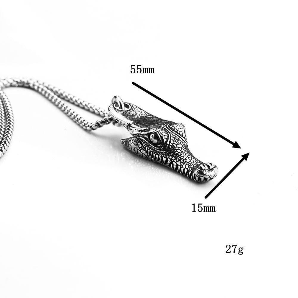 Vintage Animal Stainless Steel Men's Pendant Necklace