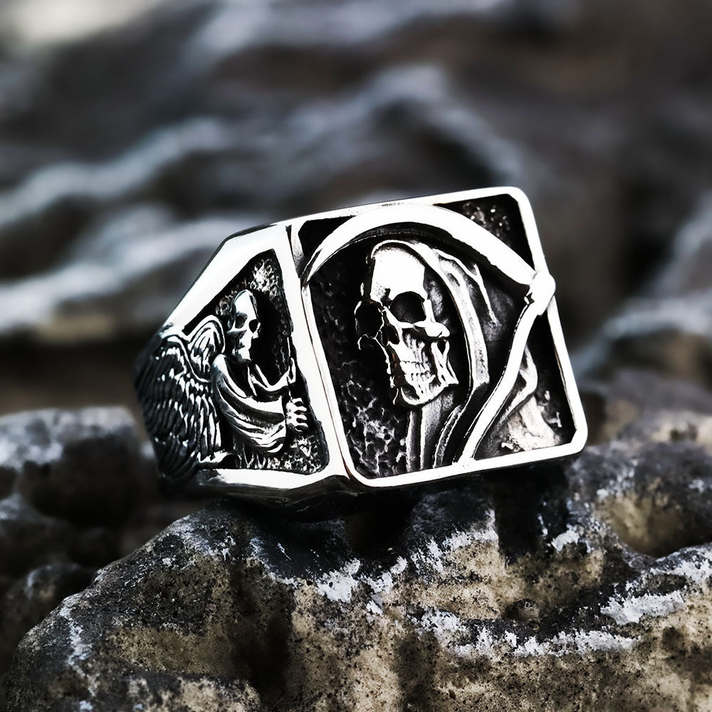 European And American Retro Stainless Steel Punk Ring For Men