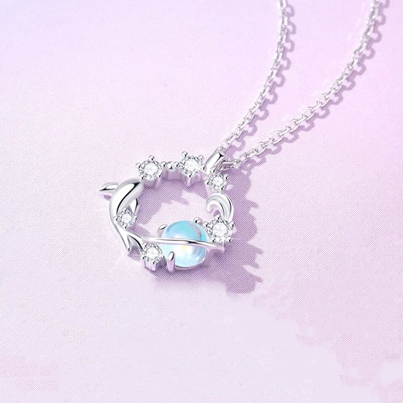 925 Sterling Silver Koi Necklace Custom Women's High-End Design