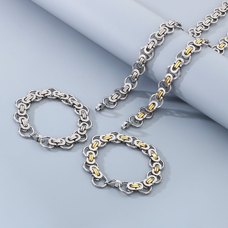 Personalized Hip Hop Emperor Chain Circle Bracelet For Men