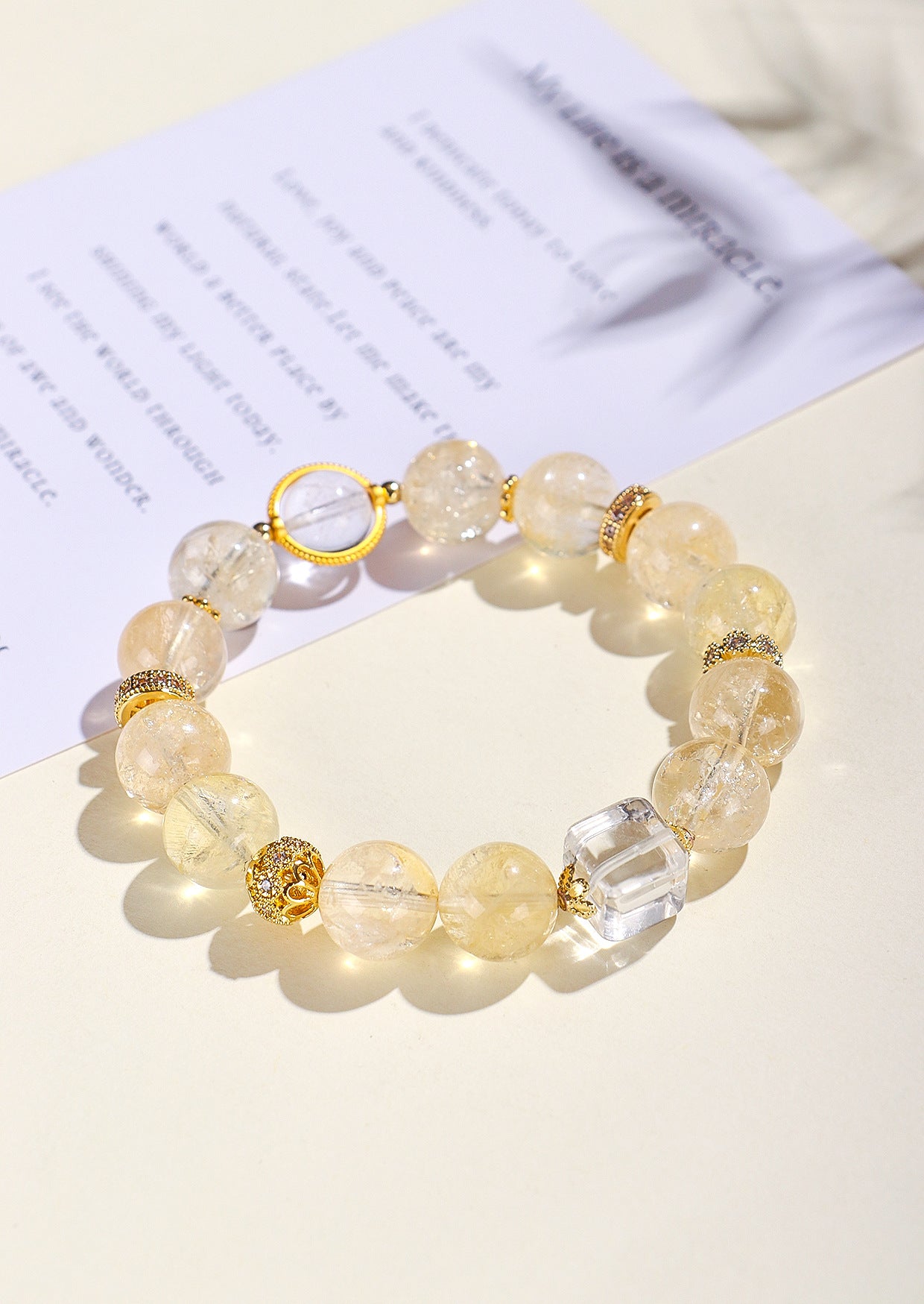 Planderful Fortune's Favor Bracelet – Elegant White Crystal Design
