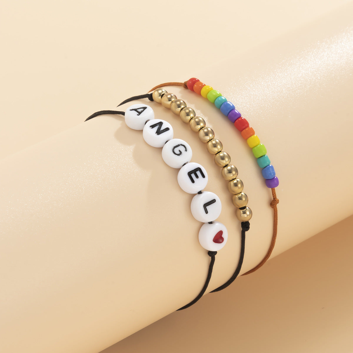 Letter Heart Beaded Bracelet Planderful Vienna Verve For Women Adjustable Statement Jewelry