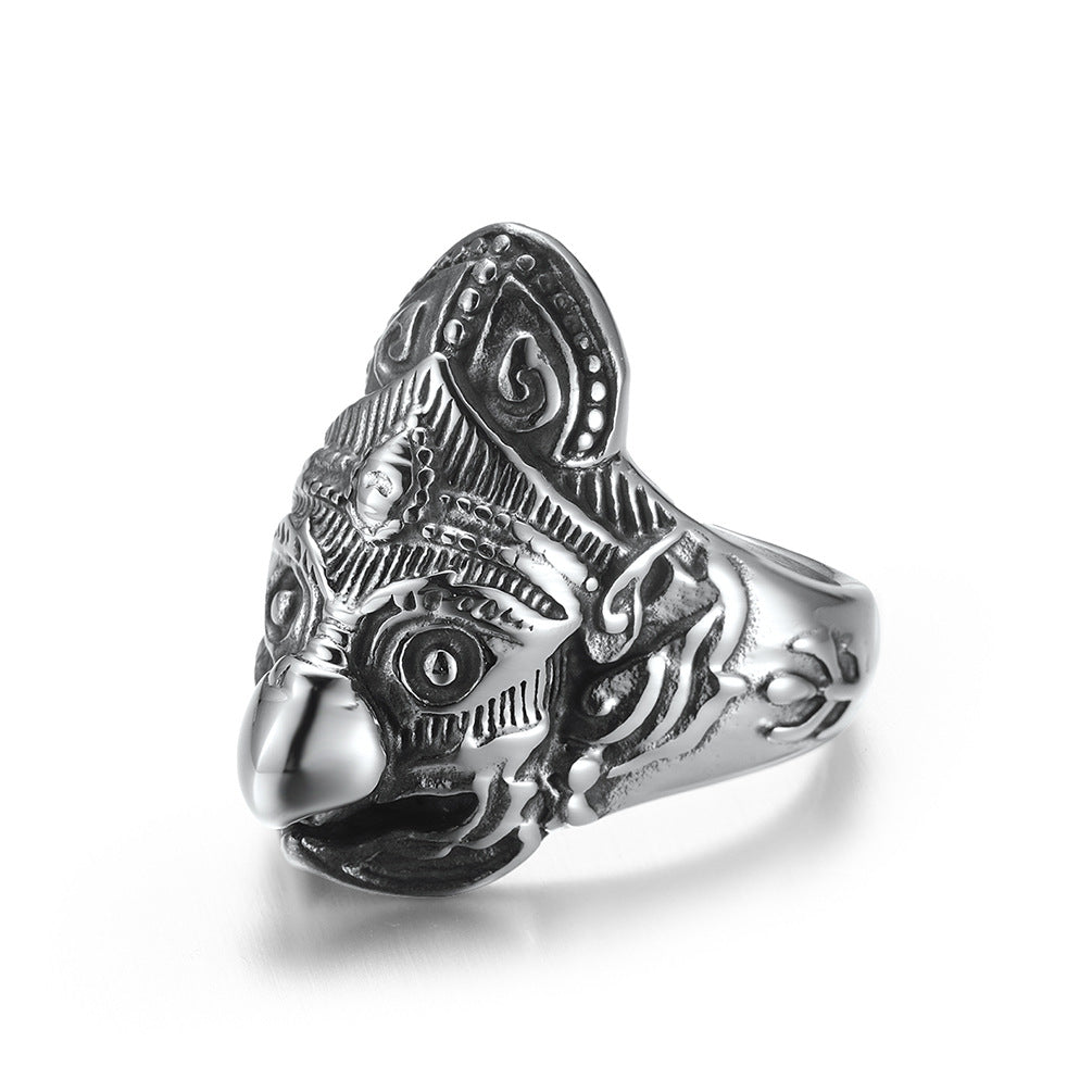 Garuda Golden-Winged Bird Stainless Steel Ring