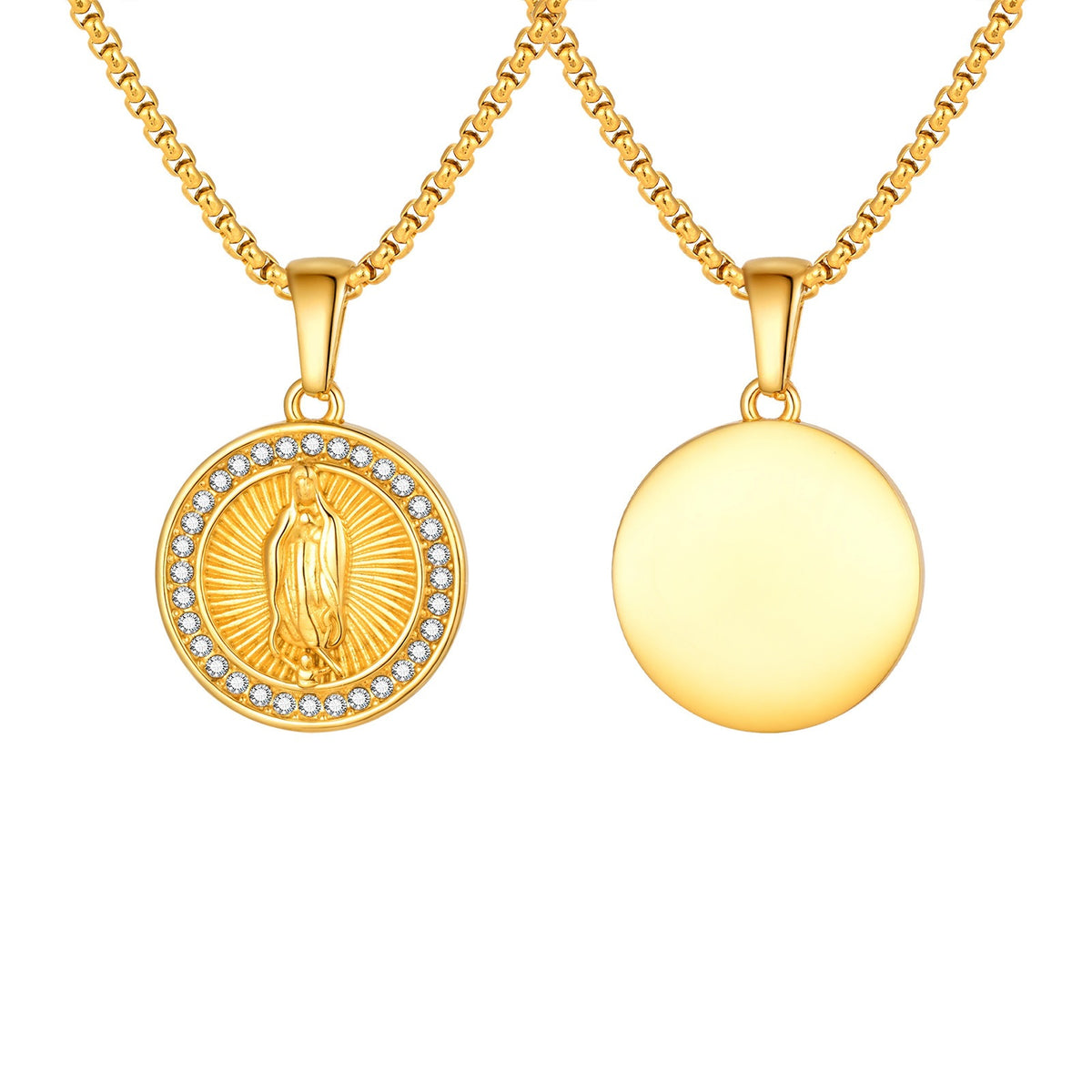 Zircon Vintage Stainless Steel Necklace