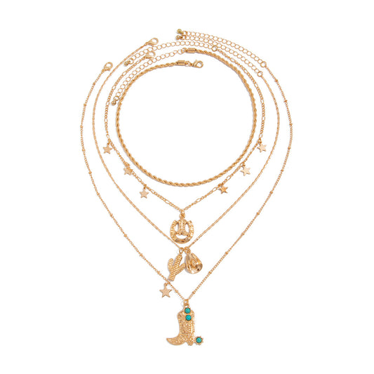 Planderful Vienna Verve Necklace – Retro Star-Shaped Design