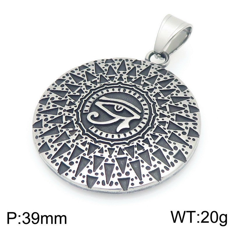 Planderful Nordic Viking Pendant for Men Turquoise Octagram