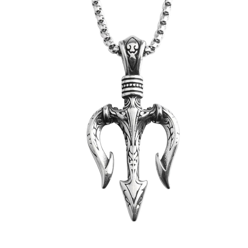 Vintage Stainless Steel Pendant Necklace