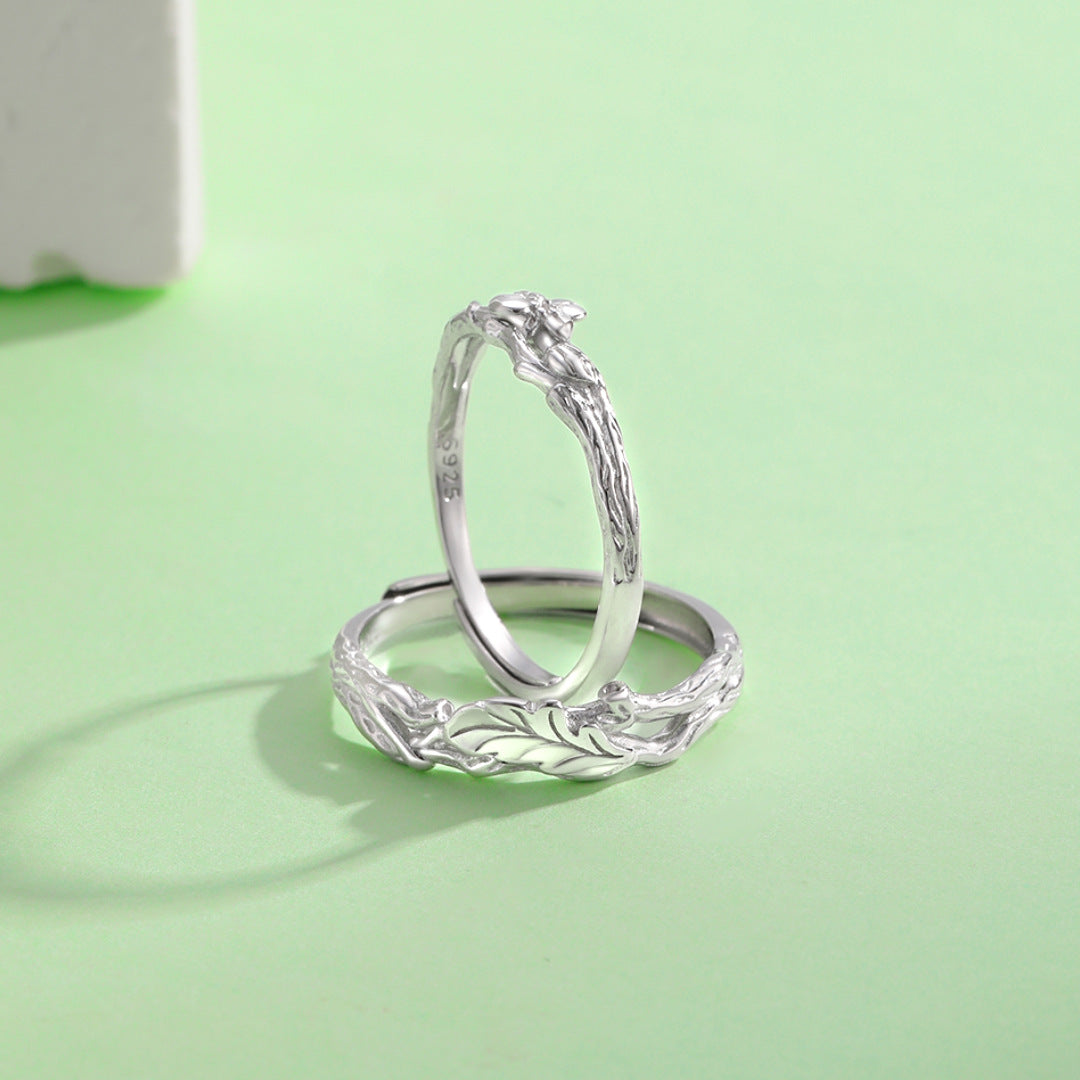 Planderful Everyday Genie – 925 Silver Lilac Couple Ring for Men and Women Valentine’s Day Gifts