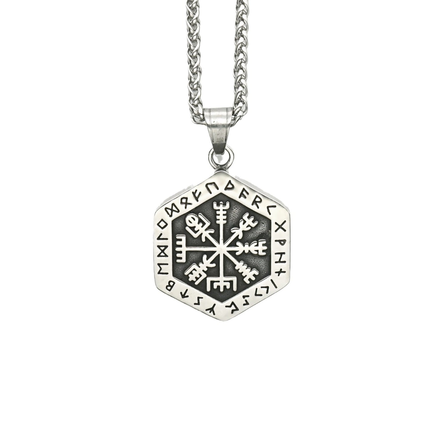 Titanium Steel Necklace – Vintage Viking Rune Pendant