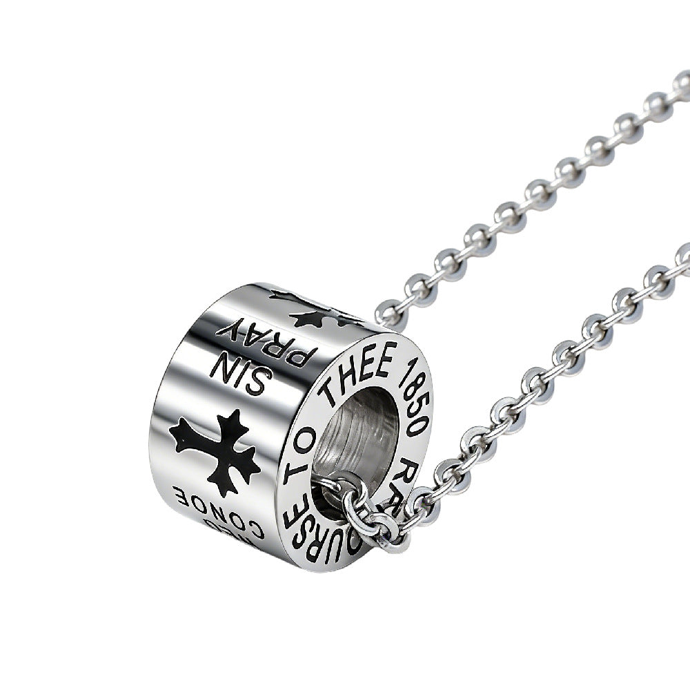 Titanium Steel Cross Pendant Unisex Protection Statement From Planderful Everyday Genie Collection