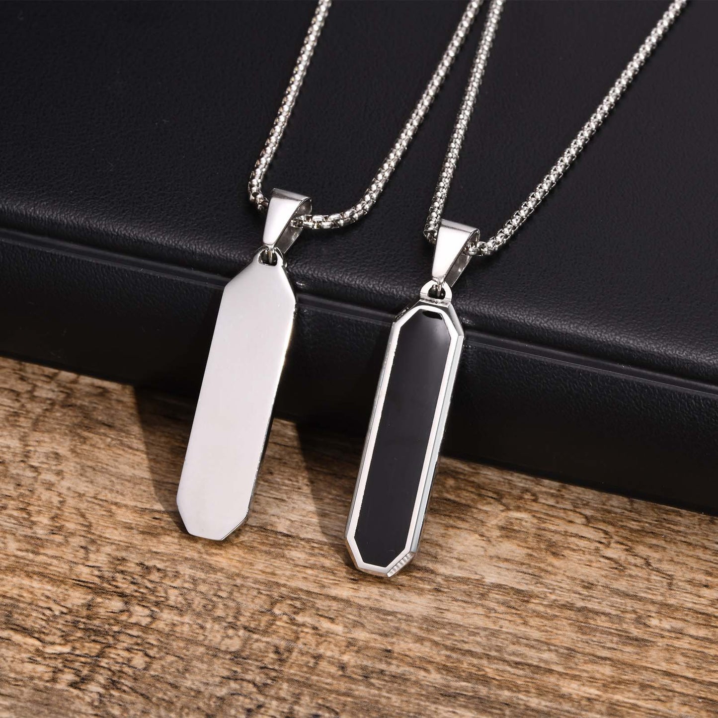 European And American Simple Personalized Geometric Necklace Steel For Men