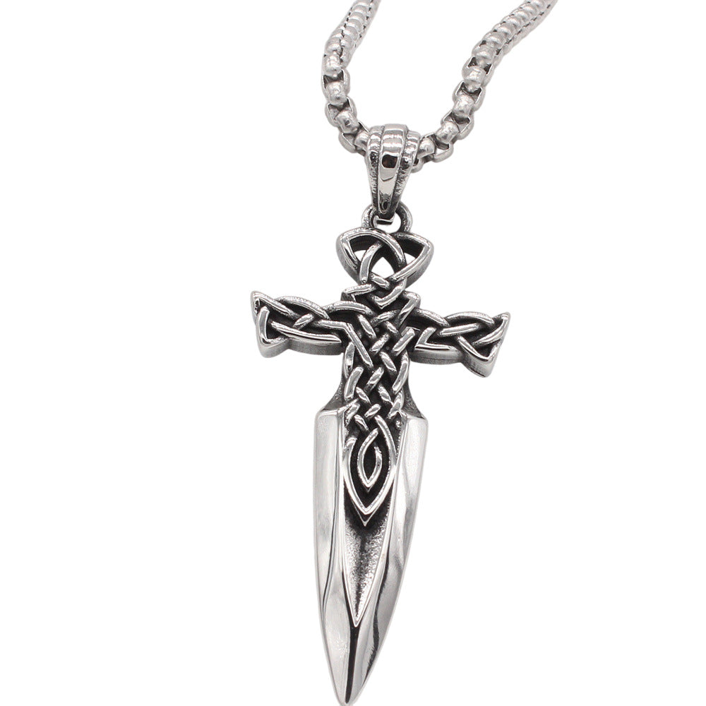 Planderful Jewelry Viking Sword Pendant For Men In Titanium Steel Personalization