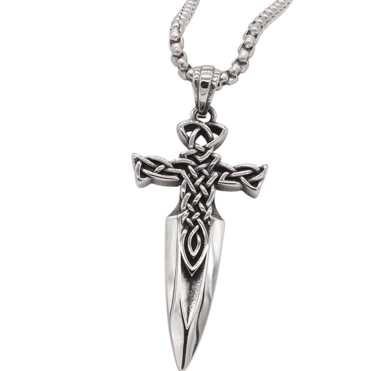 Planderful Jewelry Viking Sword Pendant For Men In Titanium Steel Personalization