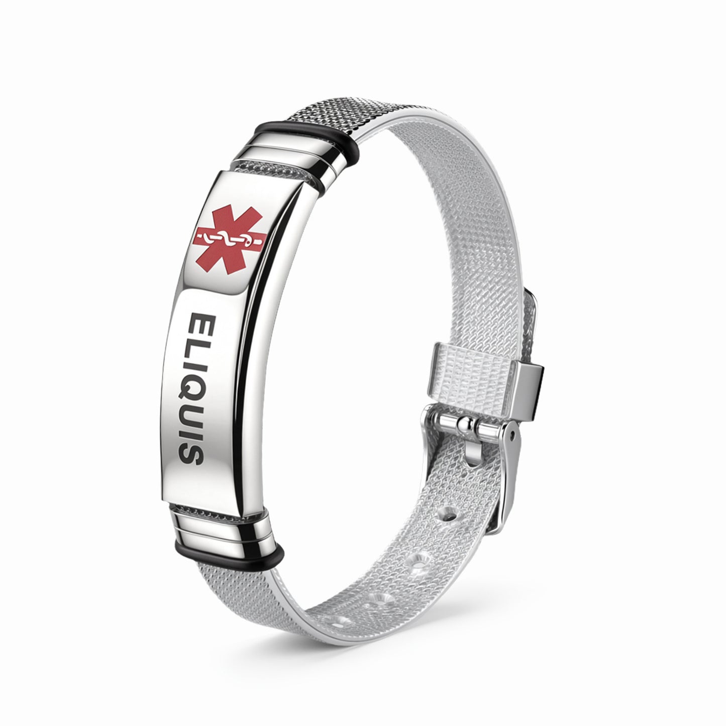 Planderful Everyday Genie Medical ID Bracelet Stainless Steel Adjustable Essential Unisex For Men Women