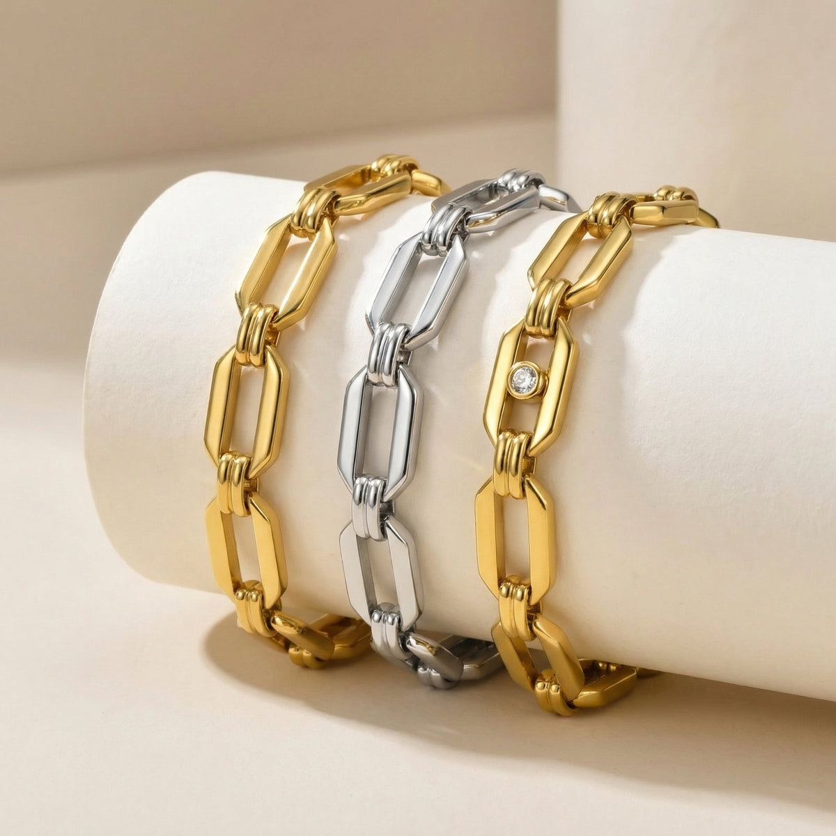 Geometric Stainless Steel Bracelet