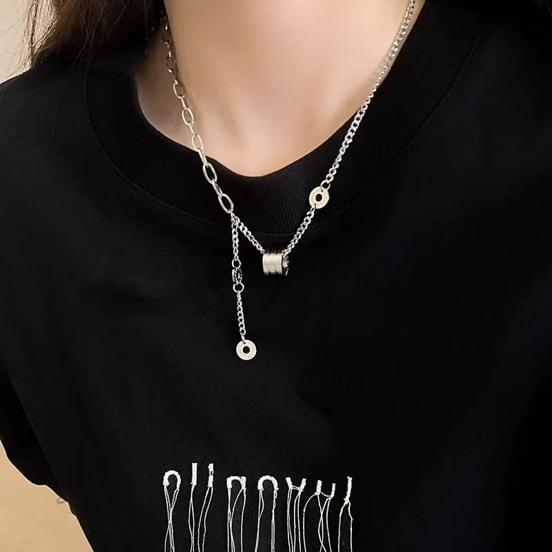 Planderful Jewelry Steel Necklace Minimalist Collarbone
