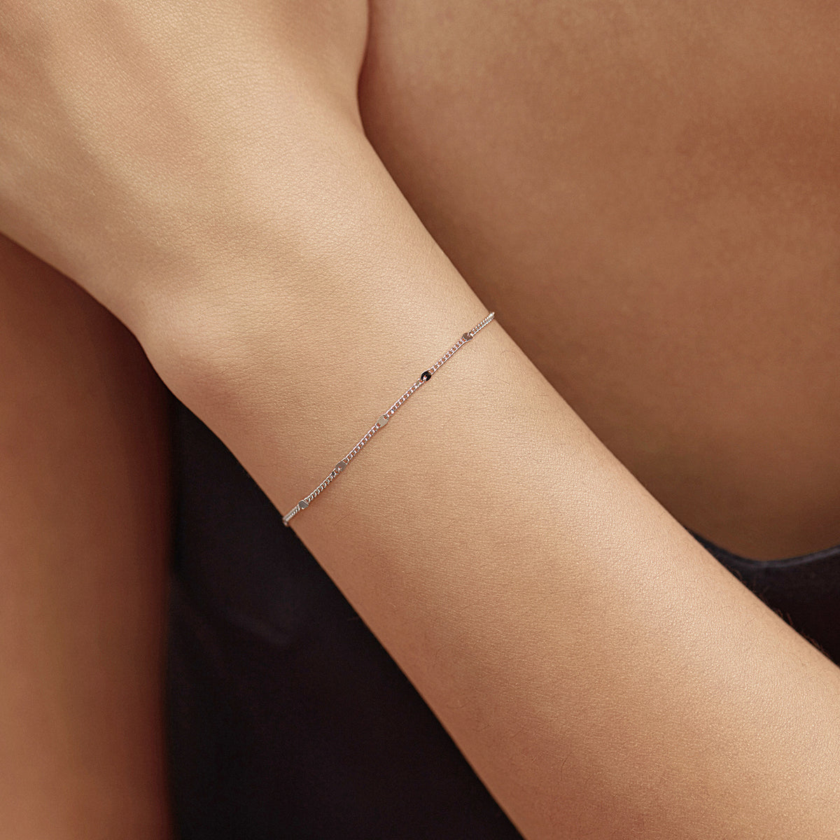 925 Sterling Silver Shimmer Chain Bracelet