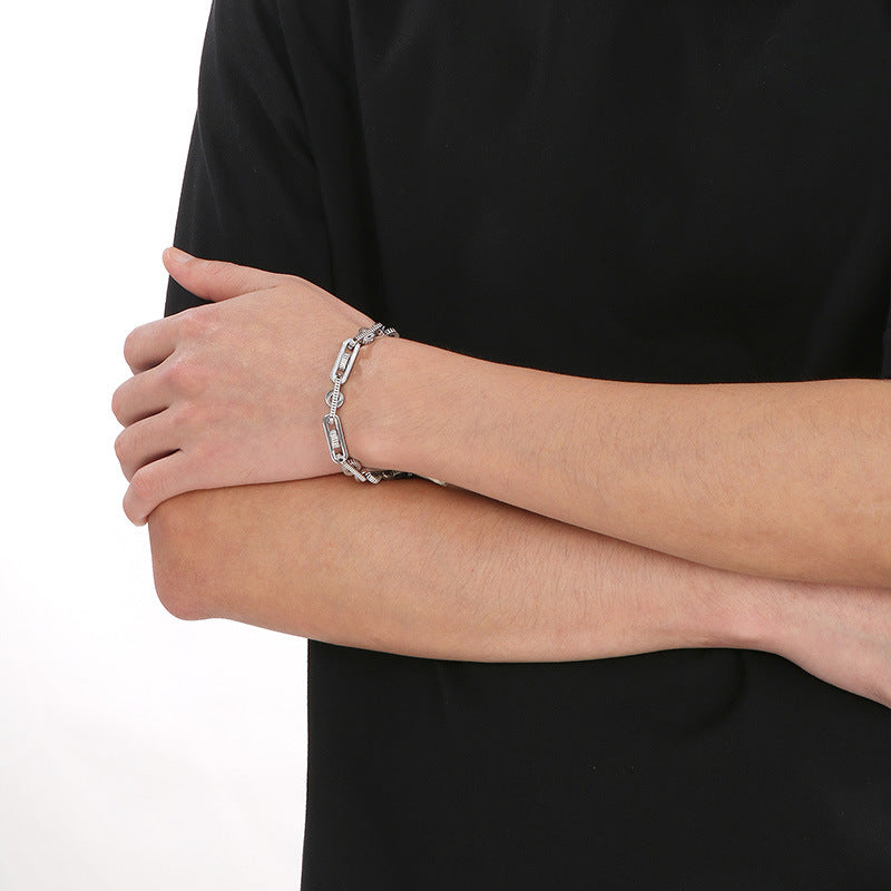 Planderful Collection Locomotive Steel Bracelet Premium Men