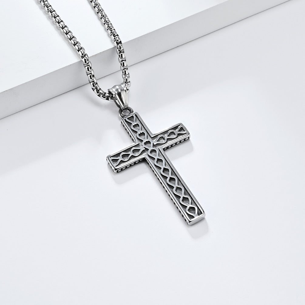 Timeless Titanium Steel Cross Necklace for Every Occasion