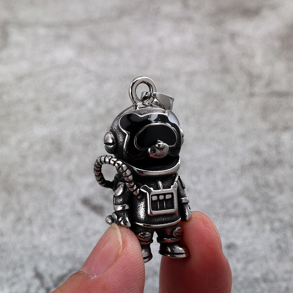 Vintage Stainless Steel Men's Pendant Necklace