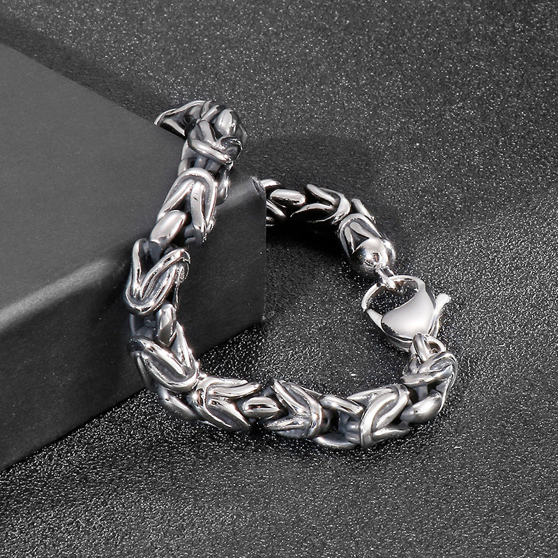 Simple Emperor Chain Titanium Steel Bracelet for Men