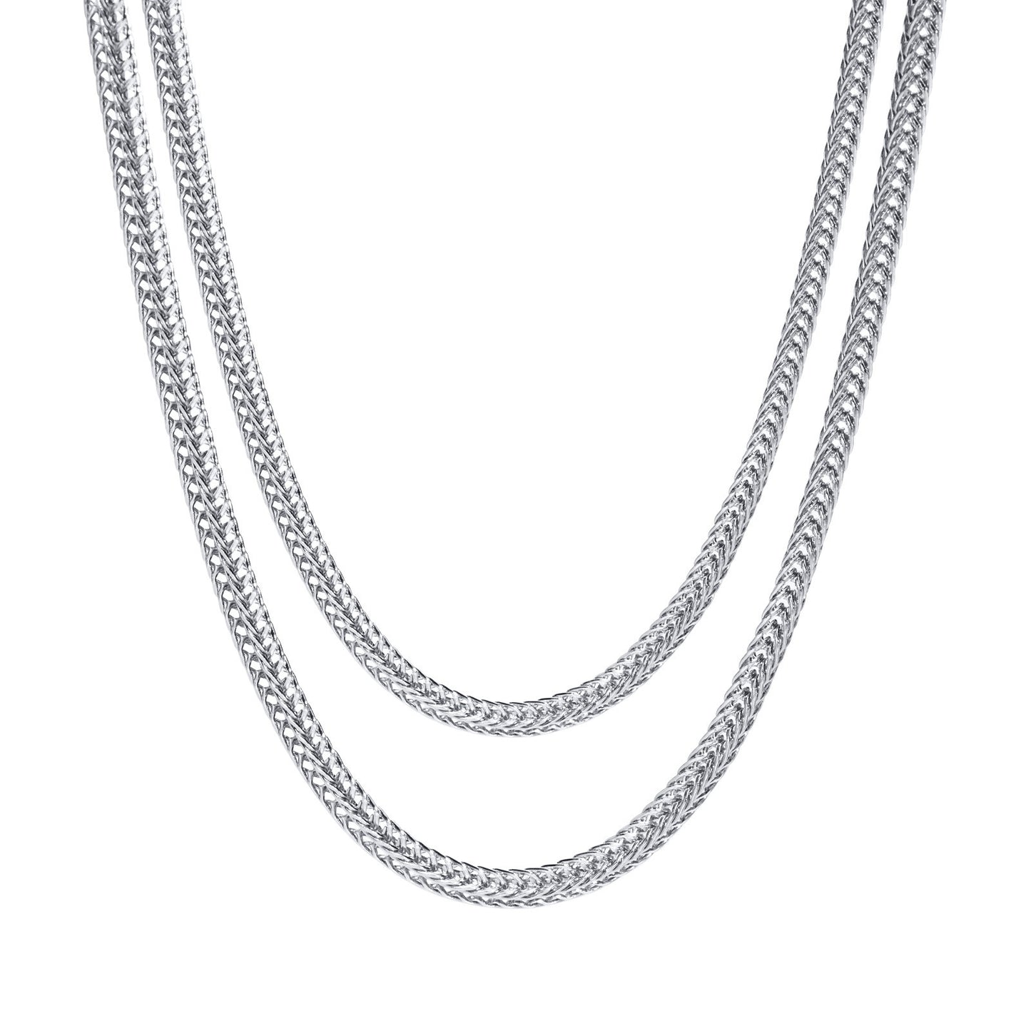 Titanium Steel Necklace for Men, 2.4MM Chain Jewelry