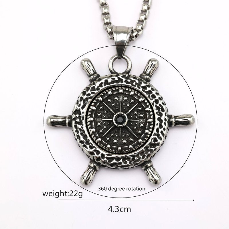 Anchor Ship Stainless Steel Pendant Necklace