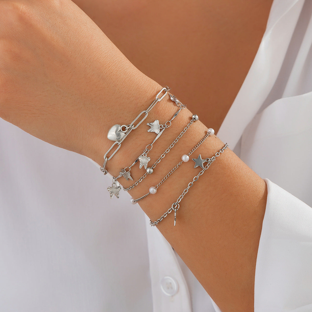 Planderful Pearl Bead Bracelet Vienna Verve Personalized Love Star Pendant For Women