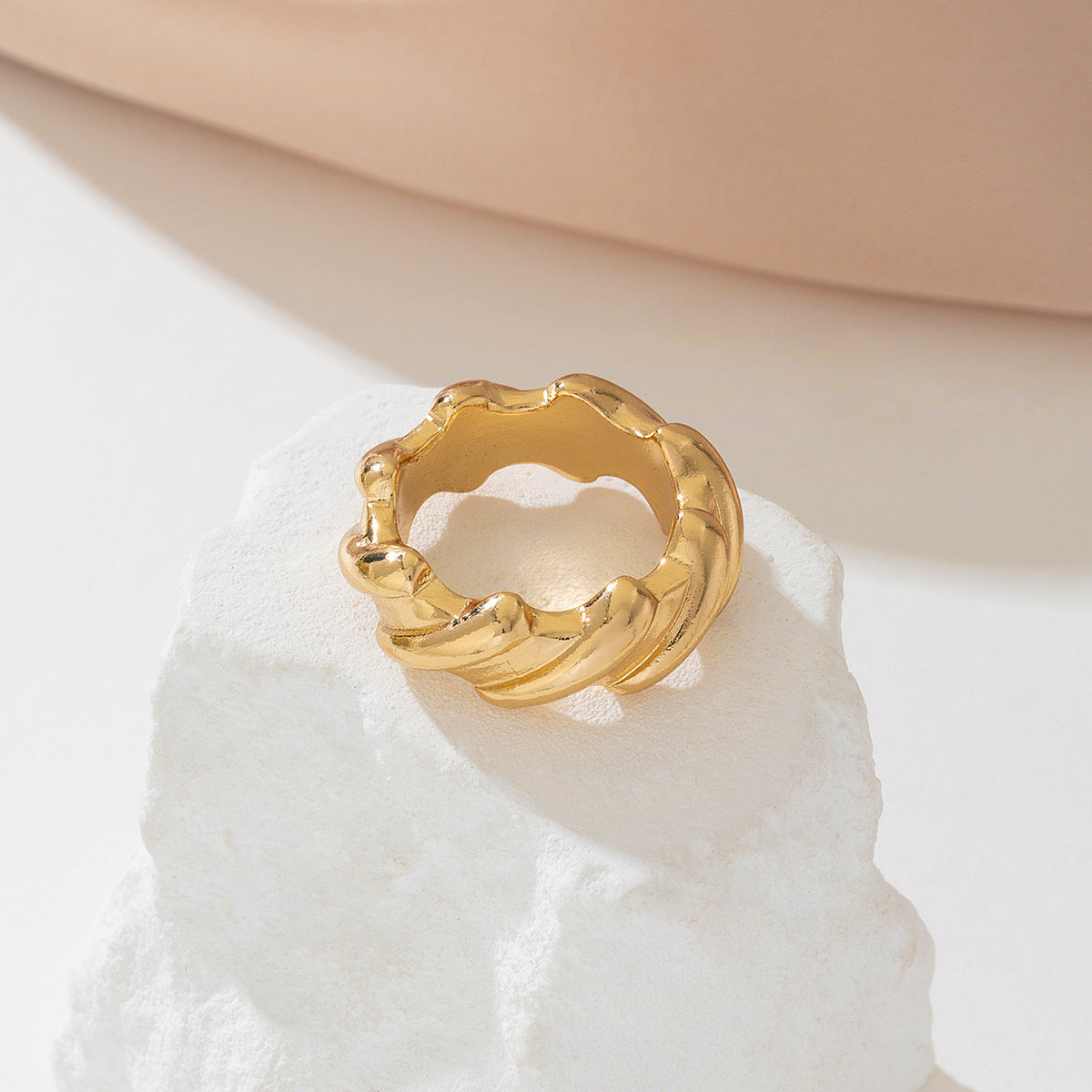 Planderful Vienna Verve Gold Textured Jewelry Set for Women