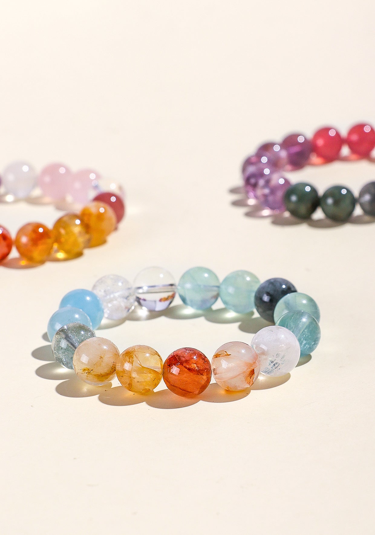 Planderful Fortune's Favor Bracelet – Fresh and Sweet Sea Blue Powder Crystal