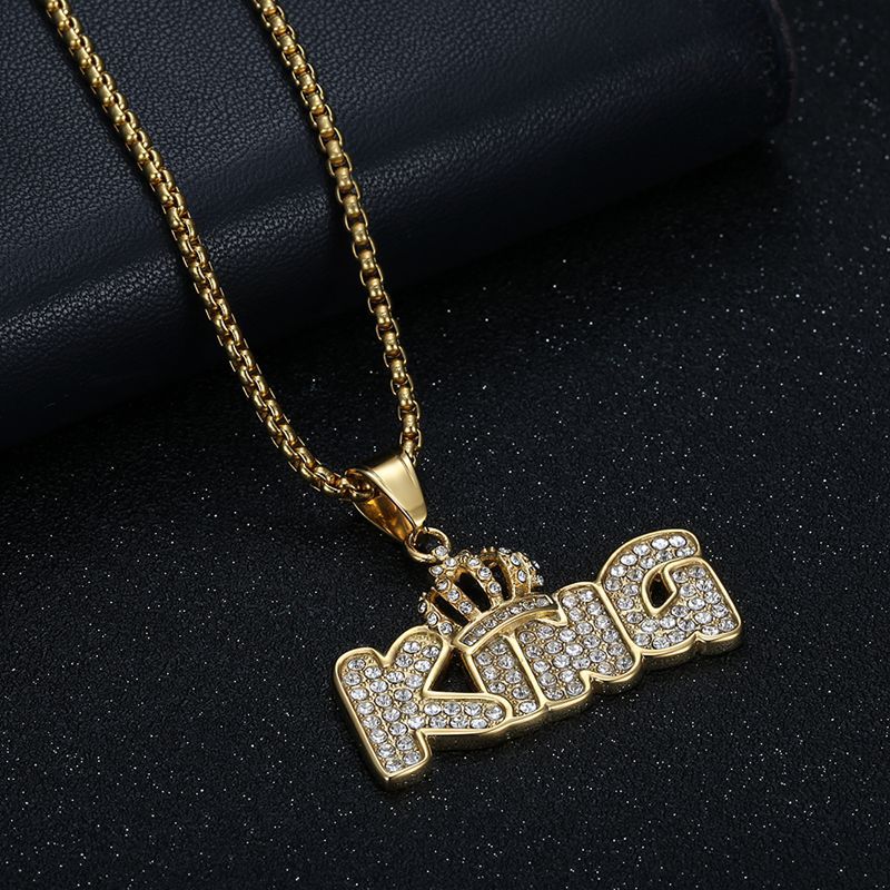 Zircon Necklace – Statement Crown Pendant