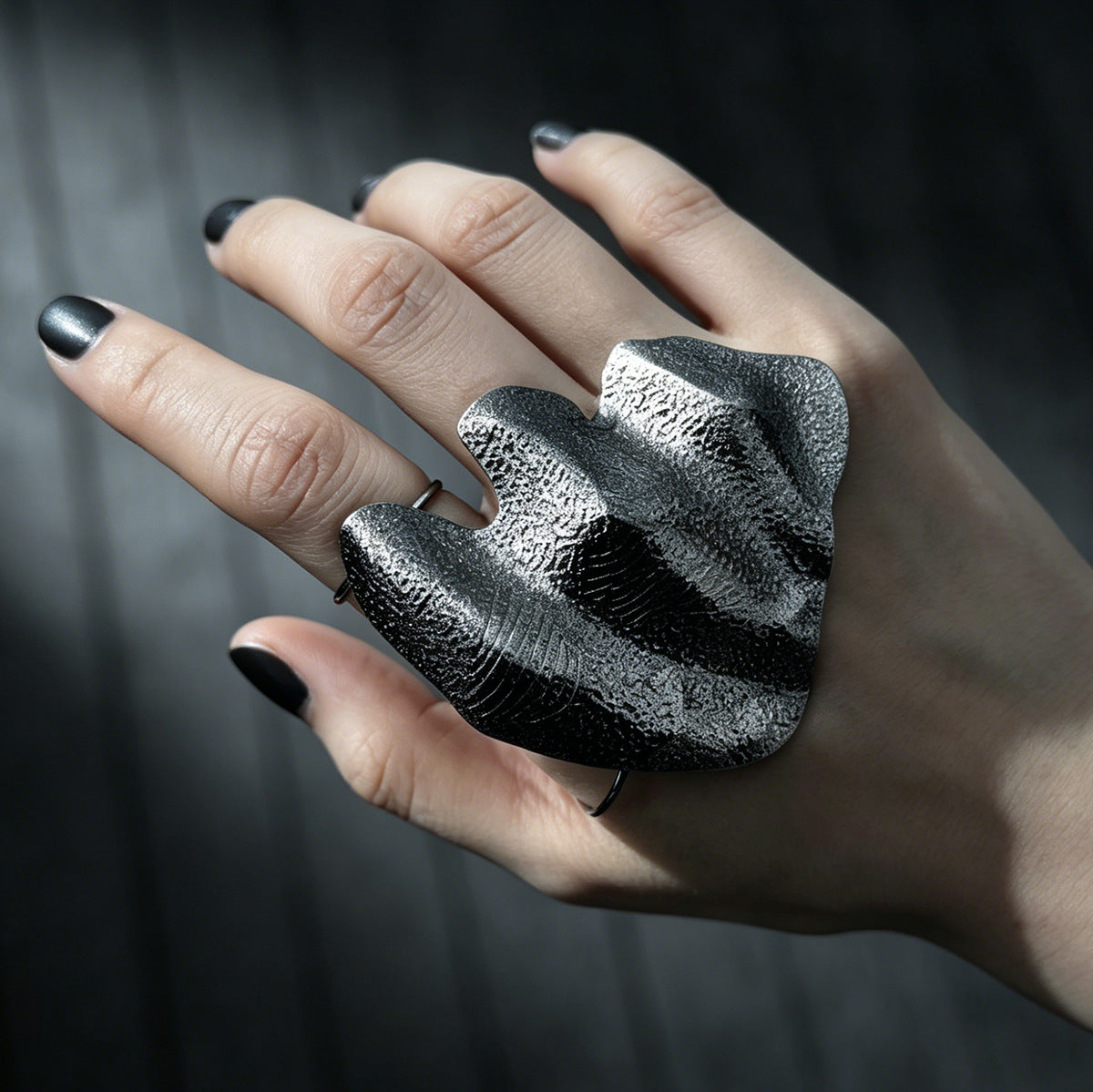 Planderful Vienna Verve Hammered Texture Statement Ring For Edgy Jewelry Lovers And Collectors
