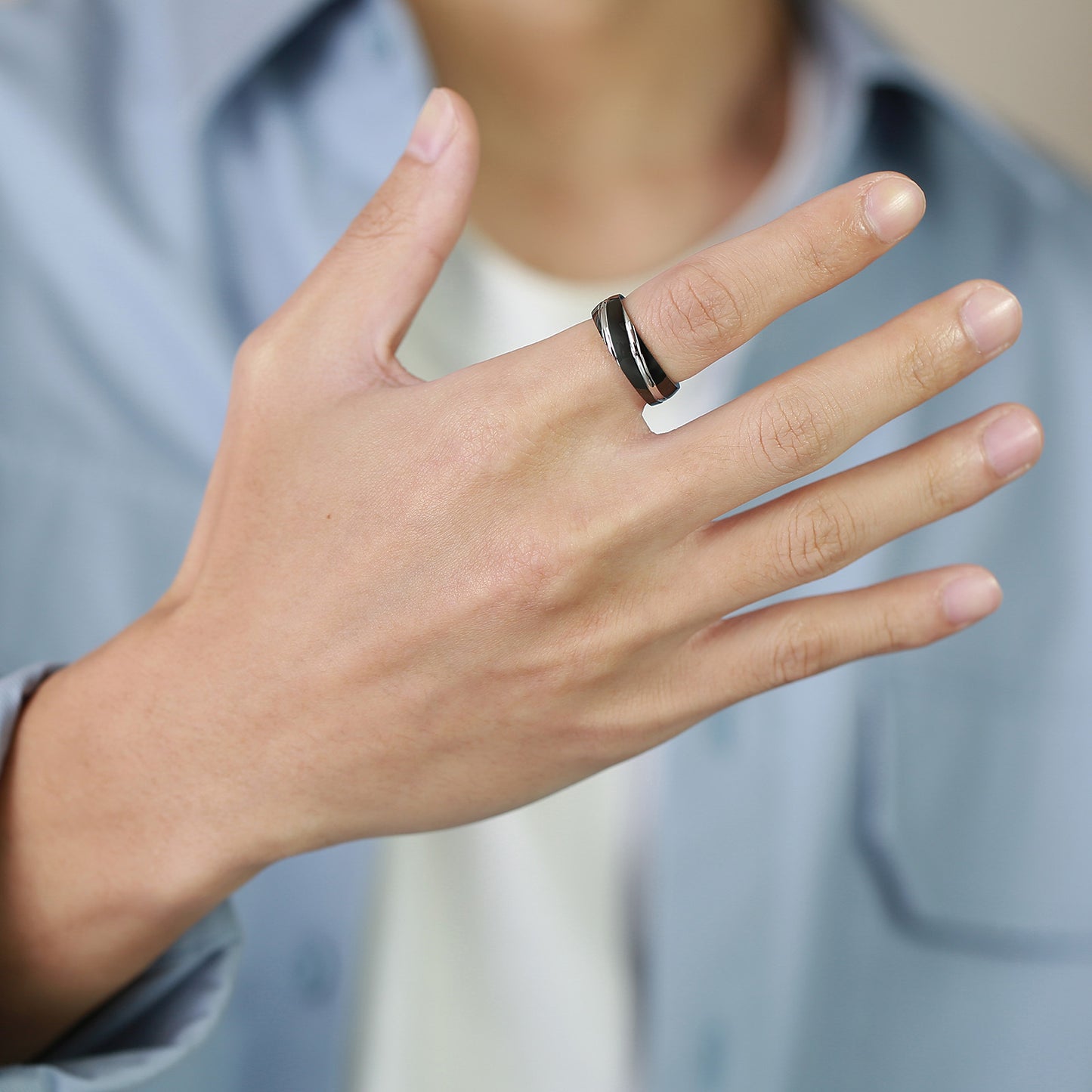 Men's Rings Titanium Steel Ring Stainless Steel Minimalist Style