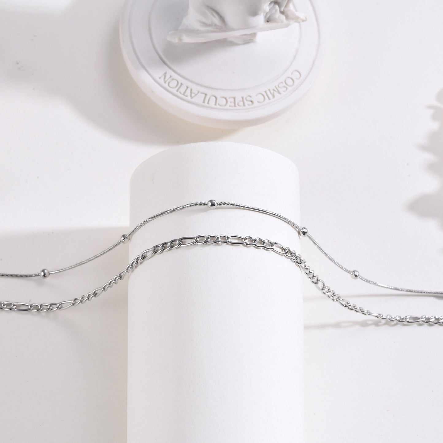 European And American Simple Double-Layer Stainless Steel Necklace