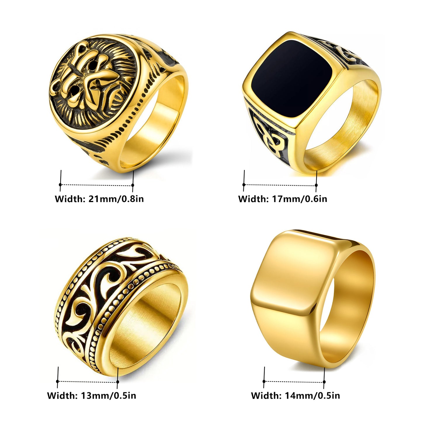 Stainless Steel Lion Head Ring By Planderful Collection Everyday Genie For Men Unisex Bold Statement Protection