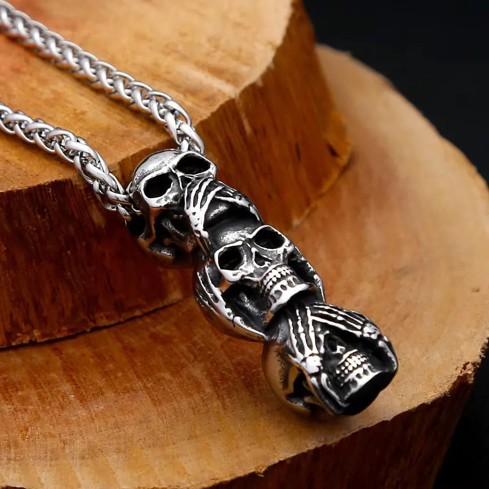Skull Casting Stainless Steel Men's Pendant Necklace