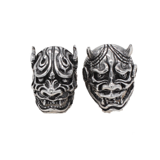 Planderful Titanium Steel Skull Ring For Men Unisex Personalized Retro Prajna Design With Protection Symbol