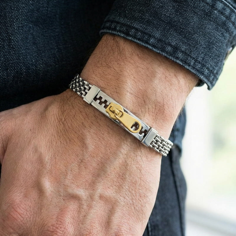 Bent Piece – Design – Zipper Shape Bracelet
