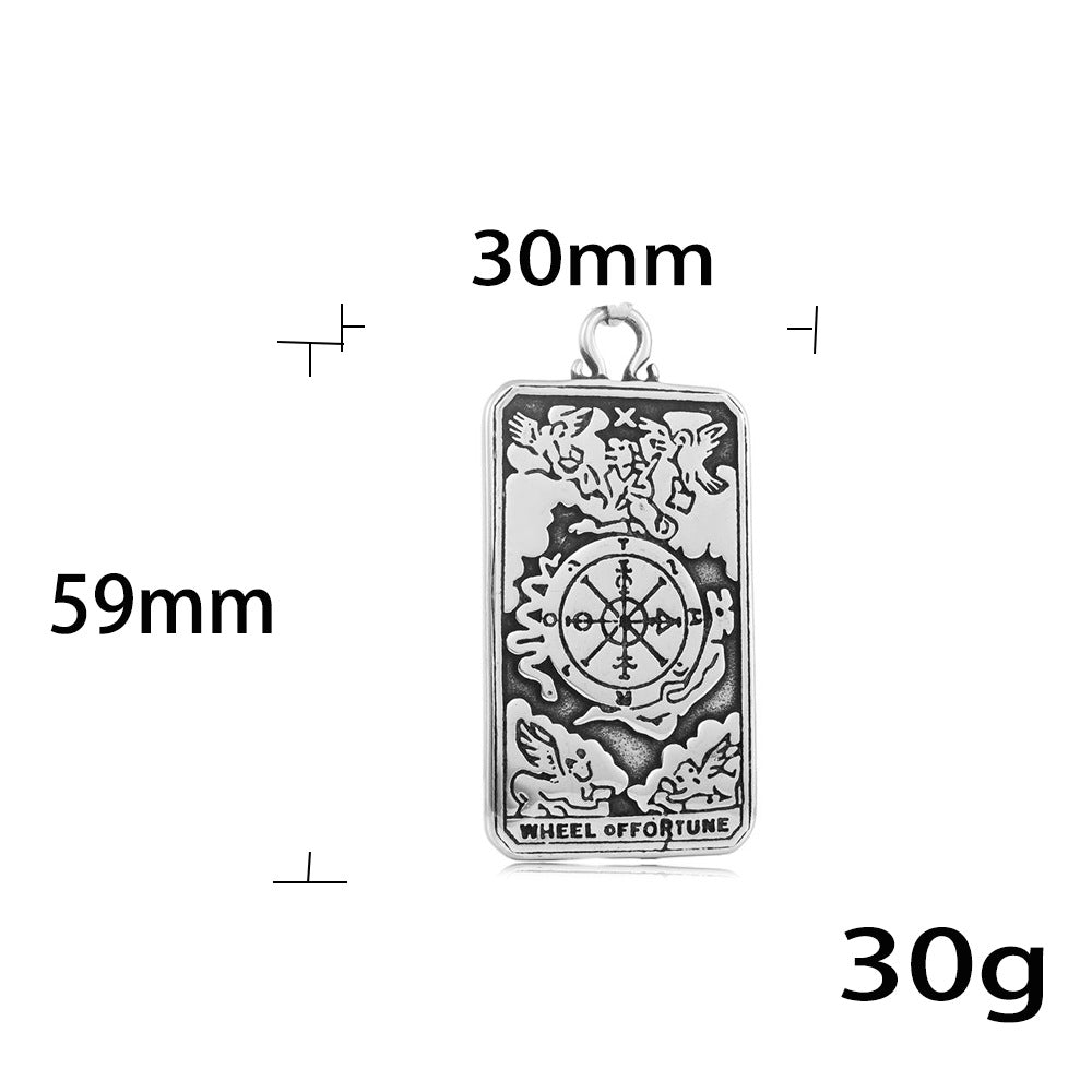 European And American Stainless Steel Compass Pendant